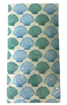  Hand Towels Paper Napkins Pretty Shells Blue Beach Summer House 26 pk S... - $19.68