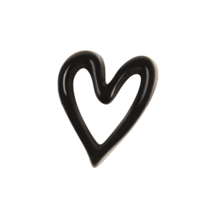 Origami Owl Charm (New) Black Heart Open - £7.02 GBP