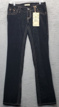 Paris Blues Pants Womens Size 7 Black Corduroy Low Rise Pockets Straight Leg - $23.05