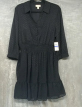 Maison Jules Women&#39;s Polka Dot Dress Black Size X-Large - £38.33 GBP