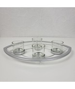 VINTAGE Partylite Clear Glass 12&quot; Elevated Votive Centerpiece Topper P91... - £25.68 GBP