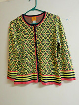 Ruby Rd. multi colored sweater   Size Large   Cardigan Style - £14.13 GBP