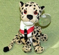 Vintage Coca Cola Leopard Wth Tag 1999 Cheetah Heeta Namibia B EAN Bag 6&quot; Plush - £7.11 GBP