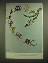 1958 Illustration by Guy Neale - Tree hoppers - £14.65 GBP