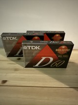 TDK D60 High Output Cassette Tapes, Set of 3 Factory Sealed - $9.46