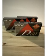 TDK D60 High Output Cassette Tapes, Set of 3 Factory Sealed - $13.27 CAD