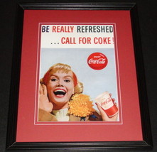 1960s Coca Cola Be Really Refreshed Framed 11x14 Poster Display Official... - $34.64