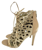 Sam Edelman Allison Open Toe Nude Laser Cut Ankle Spikes Shoes SZ 7.5 Ne... - $99.00