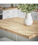 Solid Wood Butcher Block Countertop Table Work Bench 4Ft X 25In Unfinish... - $2,221.32 MXN