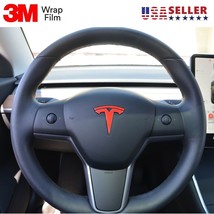 2pcs Tesla Model 3 / Model Y Steering Wheel Logo Decal 3M Emblem Sticker - £6.25 GBP