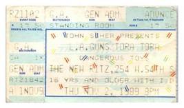 L.A.Waffen Tora Ticket Stumpf November 2 1989 New York Stadt - $39.58