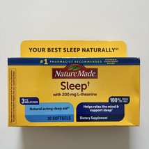 EXP 12/23 - Nature Made Sleep with 200 mg L-theanine, 30 Softgels - £19.92 GBP