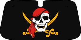 Cool Pirate skull design car window Sun shade , made to order, choose size - $466.66 MXN