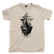 Pirates Ghost Ship T Shirt, Tattoo Sailing Oceans Seas Unisex Cotton Tee Shirt - £11.15 GBP
