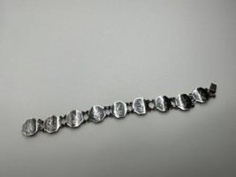Vintage Sterling Silver Siam Nude Goddess Bracelet 7.25” X 1.6cm - £93.96 GBP