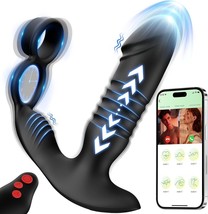 Adult Male Sex Toys for Men&#39;s Sex –Anal Prostate Massager Dual Cock Ring (Black) - £20.10 GBP