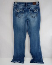 Maurices Distressed Whiskered Embroidered Bootcut Jeans Size 7/8 Regular - £11.52 GBP