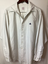 VTG Brooks Brothers Men’s Button Down Long Sleeve White Shirt Size XL Made USA - £28.85 GBP