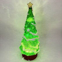 Swirling Glitter 1ft Christmas Tree Water Snow Globe Light Up Lamp W/BAT... - $54.95