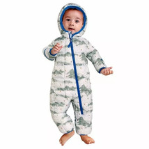 Spyder Infant Boys Size 24 Months Gray Hooded Blue Plush Lining Snowsuit NWT - £14.15 GBP