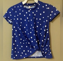 GTOG Girls Polka Dot Top XS Age 4-6 Blue NWT image 2