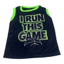 Tuff Guys Boys Navy &amp; Green Basketball Graphic Tank Top Size 3T - $11.57