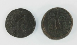 Ancient Greece 2-coin Set 400-344 BC Larissa AE 196 BC Thessalian League - $54.66