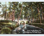 Rustic Bridge Deering Park Portland Maine ME UDB Postcard N3 - $3.91