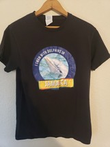 Vintage Dolphin Cove Jamaica Tourist Souvenir BLACK  Cotton Shirt Size S... - £8.77 GBP