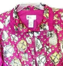 AVON Vintage Holiday Christmas Bulbs Design Hot Pink Ladies Jacket Small - £18.30 GBP