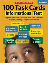 100 Task Cards: Informational Text: Reproducible Mini-Passages With Key Question - £6.25 GBP