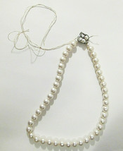 Vintage Faux Pearl Necklace with Box Clasp Stamped Japan FOR REPAIR REST... - £14.22 GBP