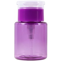 3Oz Purple Plastic Push Down Liquid Pump Dispenser Bottle With Flip Top Cap - £10.38 GBP