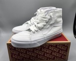Vans Sk8 Hi Tapered White Canvas Skate Shoes Womens Size 6.5 Mens 5 w/ Box - £34.65 GBP