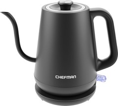 Chefman 0.8L Pour Gooseneck Electric Kettle - Black (Open Box) - $399.15 MXN