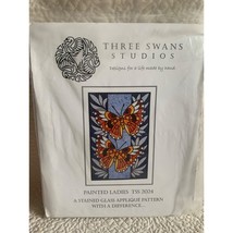 Three Swans Studios Painted Ladies-Stained Glass Applique Quilt Sewing P... - £12.50 GBP