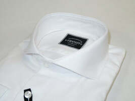 Men's Shirt Charles TYRWHITT 100% Cotton Cut-away Collar CHT-22 White Twill image 5