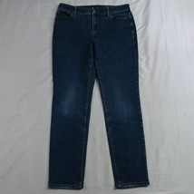 Chico&#39;s 1.5 / 10 High Rise Skinny Stretch Waist Dark Stretch Denim Womens Jeans - £14.21 GBP