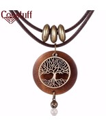 COOSTUFF Vintage Wooden Tree Of Life Handmade Necklace / Pendant - Ladie... - £12.57 GBP