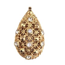 Jose Barrera for Avon Gold Tone Swavorski Crystal Necklace Pendant - £67.21 GBP
