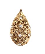 Jose Barrera for Avon Gold Tone Swavorski Crystal Necklace Pendant - £66.36 GBP