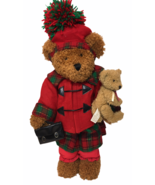 RARE Dan Dee Momma Bear & Cub Plush Hugging Christmas Holiday HTF Pom Pom Hat - £117.61 GBP