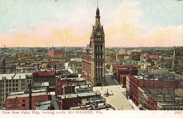 Milwaukee Wisconsin Wi~View From Pabst Building Looking NORTH~1900s Postcard - £3.90 GBP
