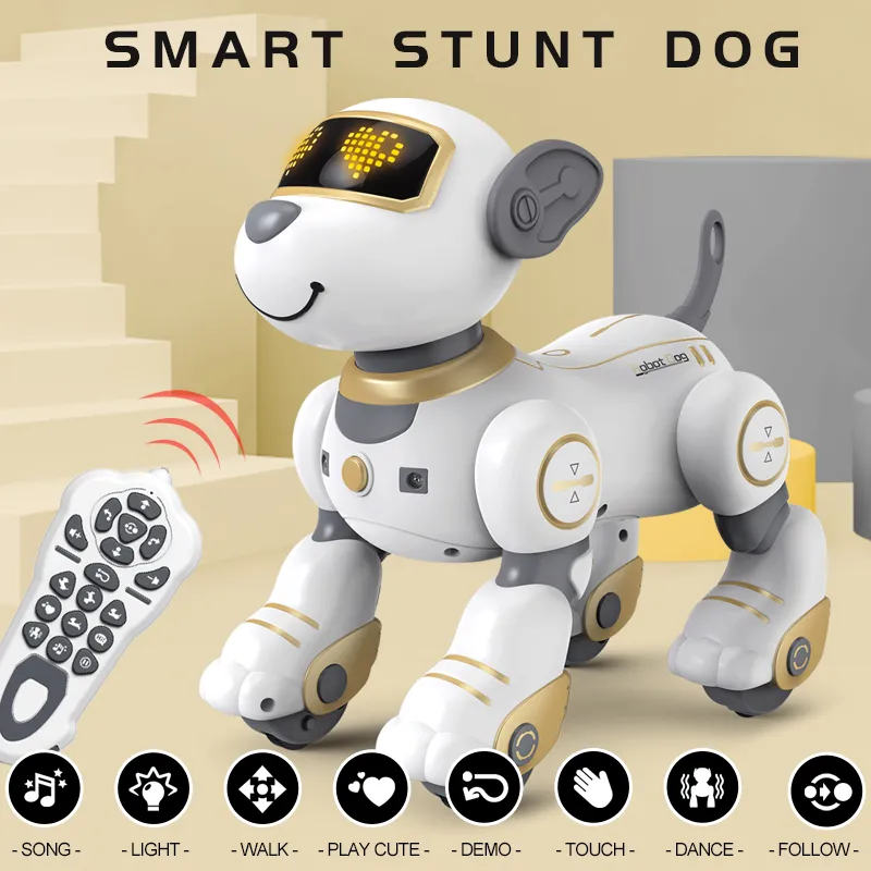 Funny RC Robot Electronic Dog Stunt Dog Voice Command Programmable Touch-sense - £57.51 GBP
