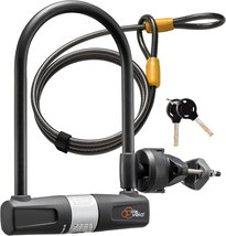 Bike U Lock with Cable -  Heavy Duty Bicycle U-Lock,14Mm Shackle and 10M... - $42.00