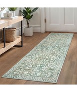 Vintage Washable Runner Rug 2X6, Sage Green Beige Runners For Hallways, ... - $47.99