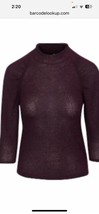 7 for all Mankind Mock Neck Sweater in Eggplant Metallic RN5555L220 Size... - $58.41