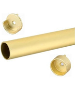 Custom Cut Matte Dull Brass 1 5/16 Inch Diameter Round Wardrobe Closet Rod Tube - $16.72 - $99.82
