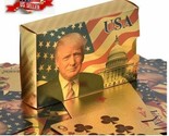 Donald Trump Gold Foil Waterproof Plastic Playing Cards - $12.86