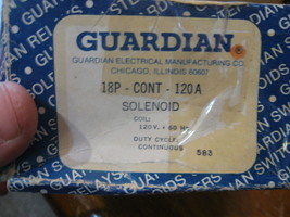 NEW NOS Rare!  Guardian Continuous Duty Solenoid Push  60Hz  # 18P-CONT-... - £42.02 GBP
